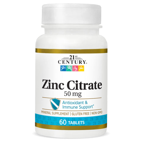 21st Century, Zinc Citrate, 50 mg